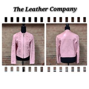 The Leather Company | Rare Ruffled Genuine Leather Jacket